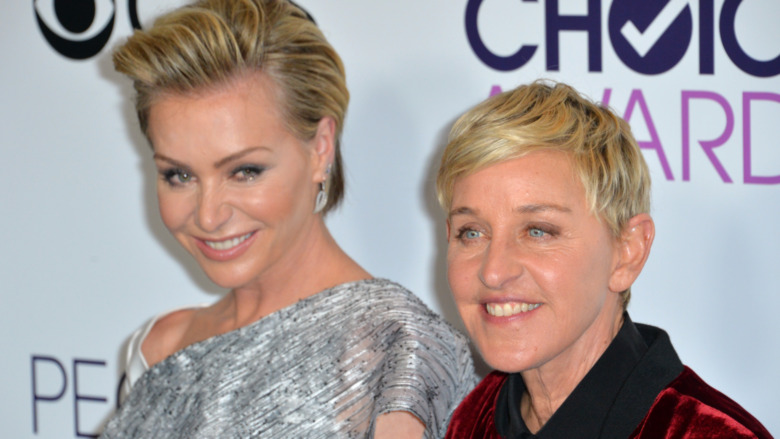 Ellen DeGeneres e Portia de Rossi in posa