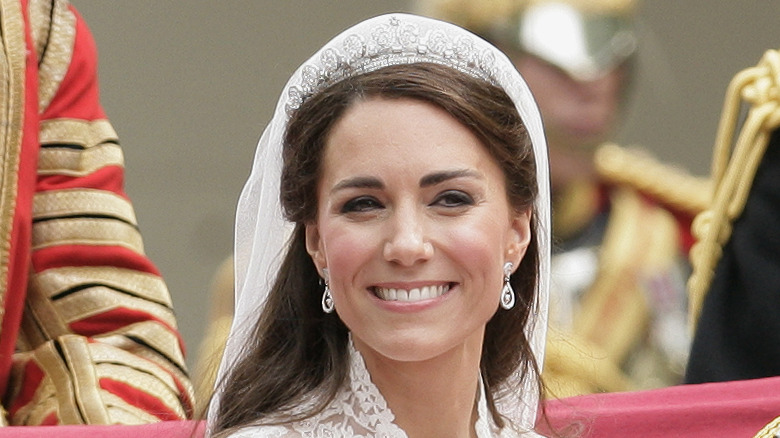 Kate Middleton al suo matrimonio 