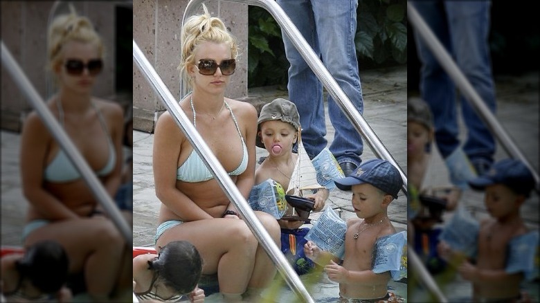 Britney Spears con figli piccoli