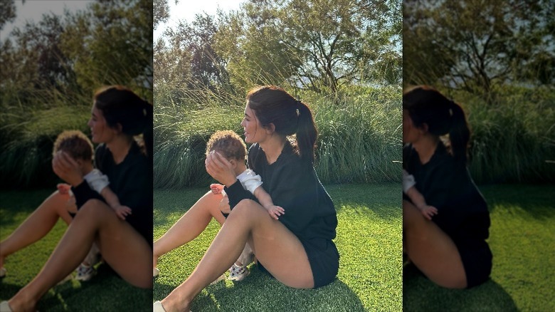 Kylie Jenner con suo figlio 