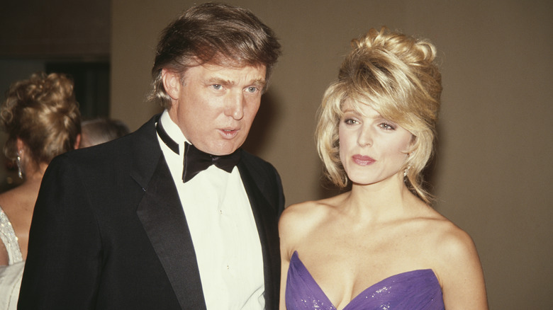 Marla Maples posa con Donald Trump