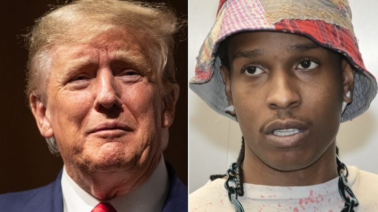 Donald Trump e A$AP Rocky fianco a fianco 